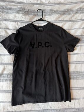 A.P.C. Black Tonal Logo Crew T-Shirt